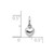 10k White Gold Solid Polished Plain Puffed Heart Charm 10K746
