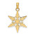 10k Polished Snowflake Charm 10K4743