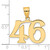 14k Polished Number 46 Pendant APN46