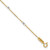14k Two-tone Cable with Mirror Beads 9in Plus 1in Ext. Anklet ANK264-9