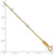 14k Two-tone Cable with Mirror Beads 9in Plus 1in Ext. Anklet ANK264-9