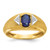 10k IBGoodman Men's Cr.Sapphire and Diamond Satin Complete Ring B57748-0YCS/A