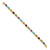 14k Alternating Rainbow Gemstone Amethyst Peridot Garnet Citrine Blue Topaz 7 inch Bracelet BM4501-RB-Y