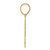 14k Polished Etched Number 64 Pendant AEN64