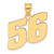 14k Polished Block Number 56 Pendant BN56