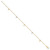 14K Two-tone Polished Diamond-cut Stars 9in Plus 1 in ext. Anklet ANK317-9