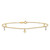 14K Two-tone Polished Diamond-cut Stars 9in Plus 1 in ext. Anklet ANK317-9