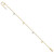 14K Two-tone Polished Diamond-cut Stars 9in Plus 1 in ext. Anklet ANK317-9