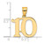 14k Polished Number 10 Pendant APN10