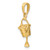 14k 3-D Beach Bucket with Shovel Charm C3305