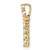 14K CZ Cross Pendant Chain Slide YC1403