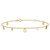 14K Polished Circles 9in Plus 1in ext. Anklet ANK350-9