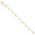 14K Polished Circles 9in Plus 1in ext. Anklet ANK350-9