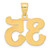 14k Polished Etched Number 35 Pendant AEN35