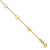 14K Polished Disc 9in Plus 1in ext. Anklet ANK195-9