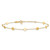14K Polished Disc 9in Plus 1in ext. Anklet ANK195-9