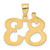 14k Polished Number 83 Pendant APN83