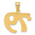 14k Polished Etched Number 79 Pendant AEN79