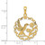 14k Hummingbird in Round Frame Pendant C3478