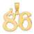 14k Polished Number 86 Pendant APN86