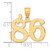 14k Polished Number 86 Pendant APN86