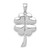 14K White Gold Polished 4-Leaf Clover Charm C2199W