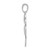 14K White Gold Polished 4-Leaf Clover Charm C2199W