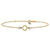 14k Two-tone Circle and Bead 9in Plus 1in ext. Anklet ANK228-10