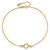 14k Two-tone Circle and Bead 9in Plus 1in ext. Anklet ANK228-10