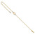 14k Two-tone Circle and Bead 9in Plus 1in ext. Anklet ANK228-10