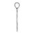 14K White Gold Polished 3-D Anchor Charm C3345W