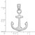 14K White Gold Polished 3-D Anchor Charm C3345W