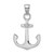 14K White Gold Polished 3-D Anchor Charm C3345W