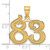 14k Polished Etched Number 83 Pendant AEN83
