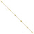 14k Polished Puffed Rice Bead 9in Plus 1in ext. Anklet ANK180-9