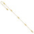 14k Polished Puffed Rice Bead 9in Plus 1in ext. Anklet ANK180-9