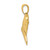 14K Solid Polished 3-D Shark Tooth Pendant C2613