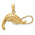 14K Polished 3-D Shrimp Pendant C2517