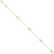 14k Puff Heart 9in Plus 1in ext. Anklet ANK219Y-10