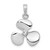 14K White Gold Polished 3-D Propeller Pendant C2480W
