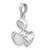14K White Gold Polished 3-D Propeller Pendant C2480W