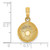 14k Solid Polished Open-Backed Soccer Ball Charm C2652