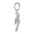 14K White Gold Solid Polished Manatee Pendant C2603W