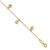 14k Hollow Dangle Circle 9in Plus 1in ext. Anklet ANK225-10