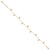 14k Hollow Dangle Circle 9in Plus 1in ext. Anklet ANK225-10