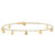 14k Hollow Dangle Circle 9in Plus 1in ext. Anklet ANK225-10