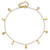 14k Hollow Dangle Circle 9in Plus 1in ext. Anklet ANK225-10
