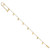 14k Hollow Dangle Circle 9in Plus 1in ext. Anklet ANK225-10