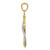 14K Two-Tone Polished Cross w/Drape Pendant C3816