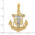 14k Two-tone Mariner's Cross Pendant C3929